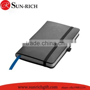 Custom Logo A5 Leather Notebook With Elastic and Ribbon Book thumbnail-1