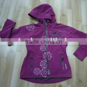 Lady's Functional 3-layer Waterproof Jacket With Hood thumbnail-1