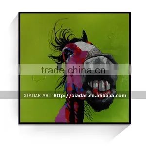 Canvas Horse Oil Painting for Living Room Wall Decorative/Abstract Cartoon Canvas Painting thumbnail-1