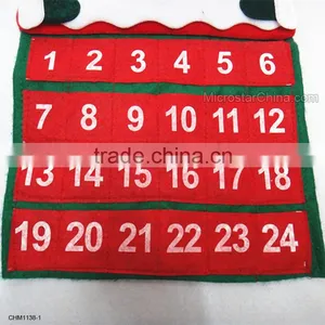 2016 New Year Merry Christmas Santa Claus Calendar Advent Christmas Tree Ornament Hanging Banner for Home Decoration thumbnail-2