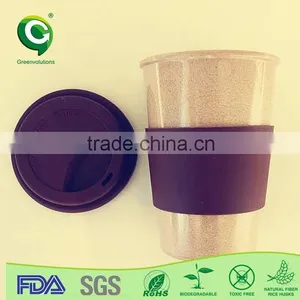 Biodegradable Big Size Rice Husk Paper Fiber Coffee Cup thumbnail-3