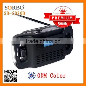 Portable Solar Digital Radio Flashlight/Dynamo Rechargeable Radio With Mobile Solar Charger thumbnail-3