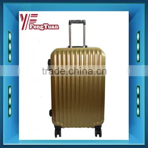 2014 New Design Golden ABS+PC Luggage With Aluminum Frame/ TSA Lock/travel Set/OEM Accept thumbnail-1