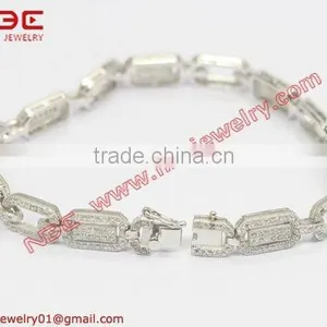 Factory Offer Charm Bracelet, 925 Sterling Silver Artificial Jewelry thumbnail-1