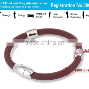 Noproblem P095 FDA Red Tourmaline Germanium Charm Sport Elegrant Unisex Power Magnetic Energy Bracelet thumbnail-4