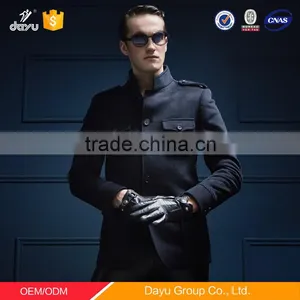 Vintage Style Wholesale Fleece Jackets Mens Wool Cashmere Coat Winter Wool Overcoat thumbnail-1