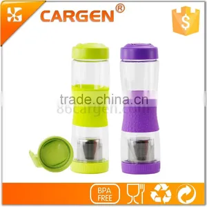 BPA Free 500ml Carabiner Plastic Sport Tea Filter Bottle thumbnail-6