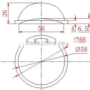 90 Degree 66mm FLood Light High Bay Light Optical Glass Lens thumbnail-4