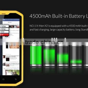 5.5 Inch IP68 Android Mobile Phone Hot Sell NO.1 X2 With 4G LTE Qualcomm MSM8916 and Android 4.4 OS thumbnail-3