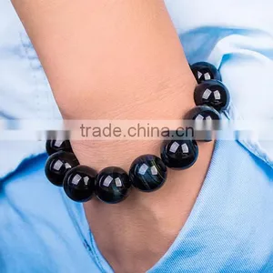 Blue Tiger Eye Stone Bracelet for Sale ,round Gemstone Bracelet thumbnail-4
