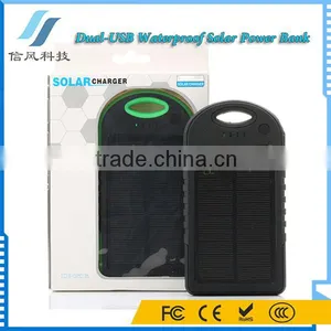 3000mAh Dual USB Portable Waterproof Solor Charger Power Bank for IPhone for Android Smartphone for IPad thumbnail-6
