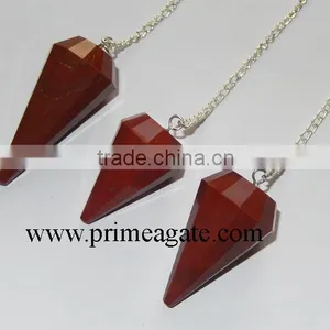 Agate Pendulum - Red Jasper Pendulum : Gemstone Pendulums thumbnail-1