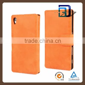Wallet Function Retro Nubuck Leather Slim Wallet Phone Case Cover for Sony Xperia Z5 Compact thumbnail-3