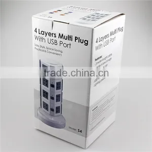 ME-S4 Four Layers Electrical Plug Socket With 4 USB Control in Each Layer and 5-meter Power Line thumbnail-5