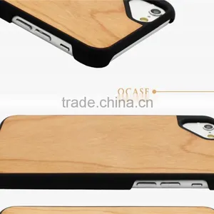 Good Hand Feeling PC & Cherry Wood Engraving Two in One Phone Case for Iphone 6 thumbnail-4