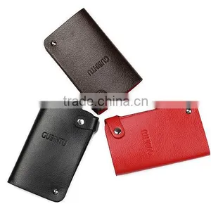 Leather Credit Card Holder Foldable Card Book Leather Case of Bank Card thumbnail-2