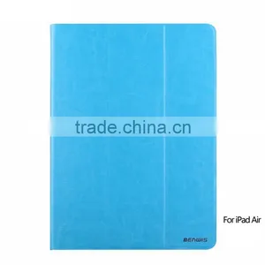 Chinese OEM PU 3 Folds Tablet pc Leather Stand Case for IPad Air 2 thumbnail-3