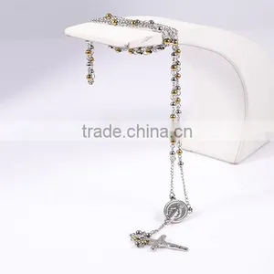 China Biggest Wholesale Fashionable Dither Beads Cross Pendant Charming Necklace thumbnail-3