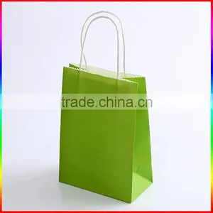 Green Kraft Paper Bag Package With Rope Handle thumbnail-2