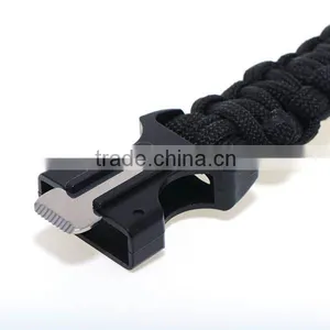 2016 New Design Handwoven Survival Paracute Bracelet With Flint and Whistle thumbnail-5
