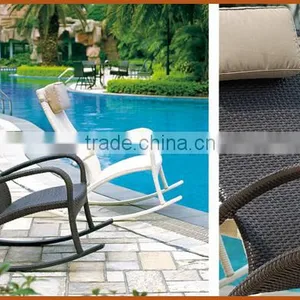 Garden Rattan Rocking Chair For Sale thumbnail-4