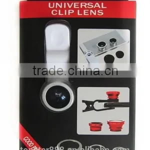 2015 Factory-direct Price Universal Clip 3 in 1 Lens for Mobile Phone Fisheye Lens, Wide Angle Lens, Micro Lens. thumbnail-1