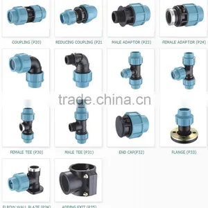 Factory Supply Hdpe / pp Compression Fittings Equal Coupling Reducer thumbnail-1