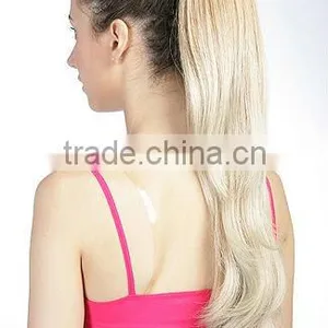 Blonde Ponytail Hair Extension, Claw Clip Hairpieces for Wigs thumbnail-1