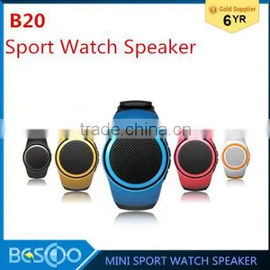 B20 Bluetooth Sports Music Speaker Watch Portable Mini Watch With Hands-free EDR Sport Speaker TF Card FM Audio Radio Speakers thumbnail-1