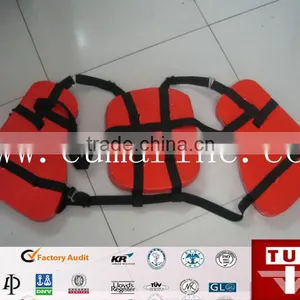 High Quality Red PVC Foam Life Jacket 3-piece Work Life Jacket for Oil Workers thumbnail-1