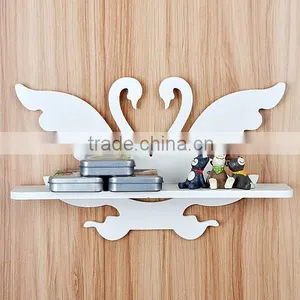 Decorative Pure White WPC Hollow Out Floating Shelves thumbnail-2
