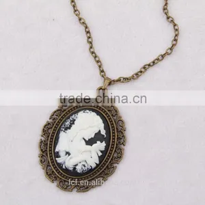 Fashion Jewelry Necklace Steampunk Necklace Classical Silhouette Cameo 2015 New Party Dress Made in China Yiwu thumbnail-3