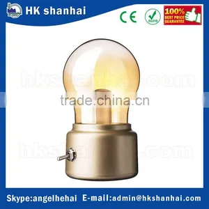 New Product Cheap Metal Lever Switch Bulb Lamp USB Night Light Button Switch 0.3W Minimalist Glass Night Light Bulb Lamp thumbnail-1