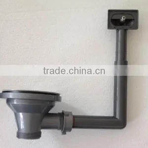PJ-976B Stainless Steel Basket Strainer Wase With Overflow Hose Without Cover Sheet thumbnail-1