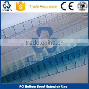 CE STANDARD HIGH CAPACITY GOOD PERFORMANCE POLYCARBONATE HOLLOW PROFILE MAKING MACHINE thumbnail-1