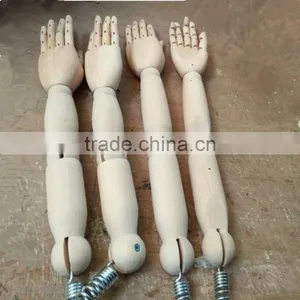 Nature Color Long Arms Men Wooden Hand For Mannequin Dispaly thumbnail-1