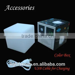 10x10x10cm Decorative Multi Color Changing Rechargeable Led Table Lamps thumbnail-6