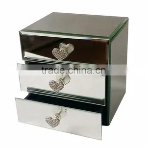 Mirror Jewelry Box With Jewelled Handle thumbnail-1
