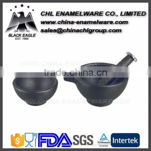 Food Grade Cast Iron Mortar and Pestle for Pepper Grind thumbnail-2