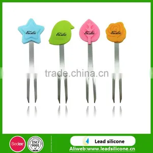 Creative Home Party Decor Gift Silicone Snack Dessert Fruit Forks thumbnail-1