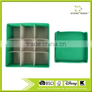 Folding Storage Ottoman With Grid For Little Gift Interlayer thumbnail-3