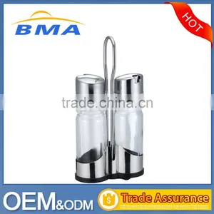 2 Pcs Stainless Steel Comdiment Set/Oil and Vinegar Cruet Set thumbnail-1