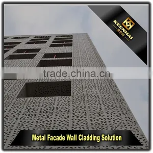 Engraved Panel Laser Cutting Decorative Aluminum Curtain Wall thumbnail-1