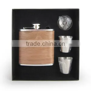 Stainless Steel Flagon Custom Packaging Box, Hip Flask Set Package Box thumbnail-1