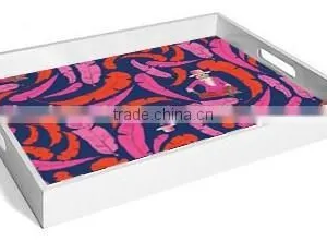 High Quality Best Selling Acrylic Lacquered Serving Rectangle Tray From Vietnam thumbnail-1