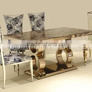Dubai Design Rose Golden Dining Table for Banquet thumbnail-5