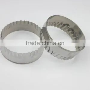 2pcs Set Round Stainless Steel Cookie Cutter, 430 Kitchenware thumbnail-1