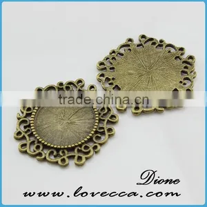 Antique Bronze Girls Pendant Diy Jewelry Accessory,Wholesale Alloy Metal Blank Pendants thumbnail-1
