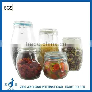 Glass Airtight Tea Tins With Clamp Lid CK13 thumbnail-1