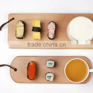 Wholesale Price Unfinished Solid Beech Sushi Serving Tray thumbnail-6